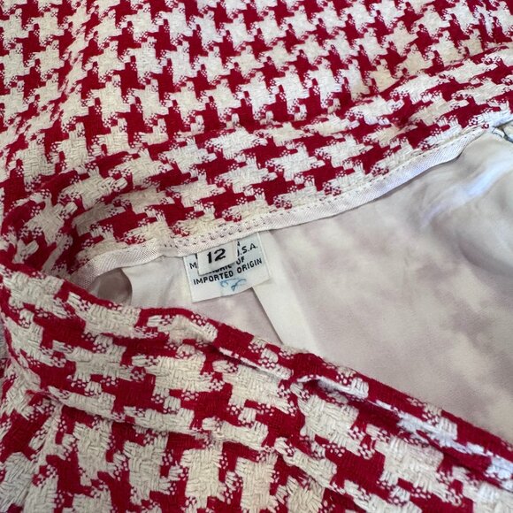 Vintage Christian Dior Houndstooth Skirt Suit (Size 12) - Picture 11 of 16